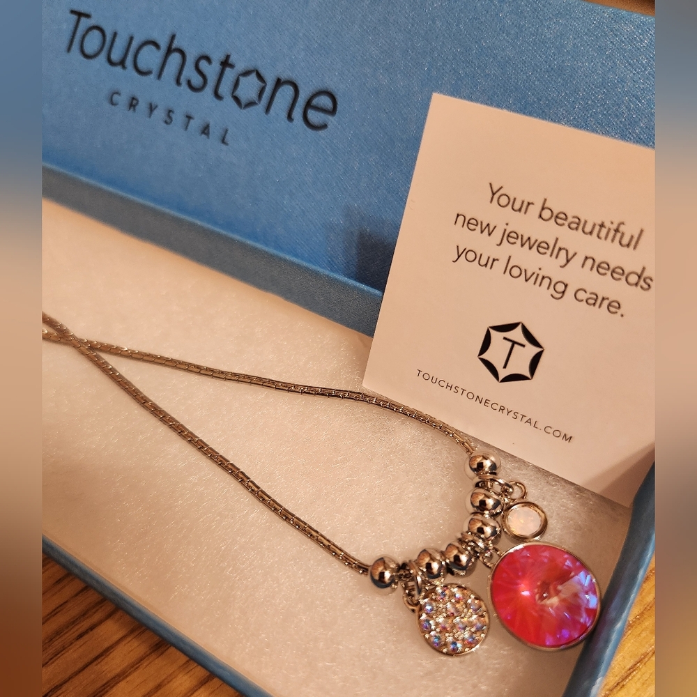 Touchstone Crystal Swarovski Three Wishes Necklace - Picture 3 of 8